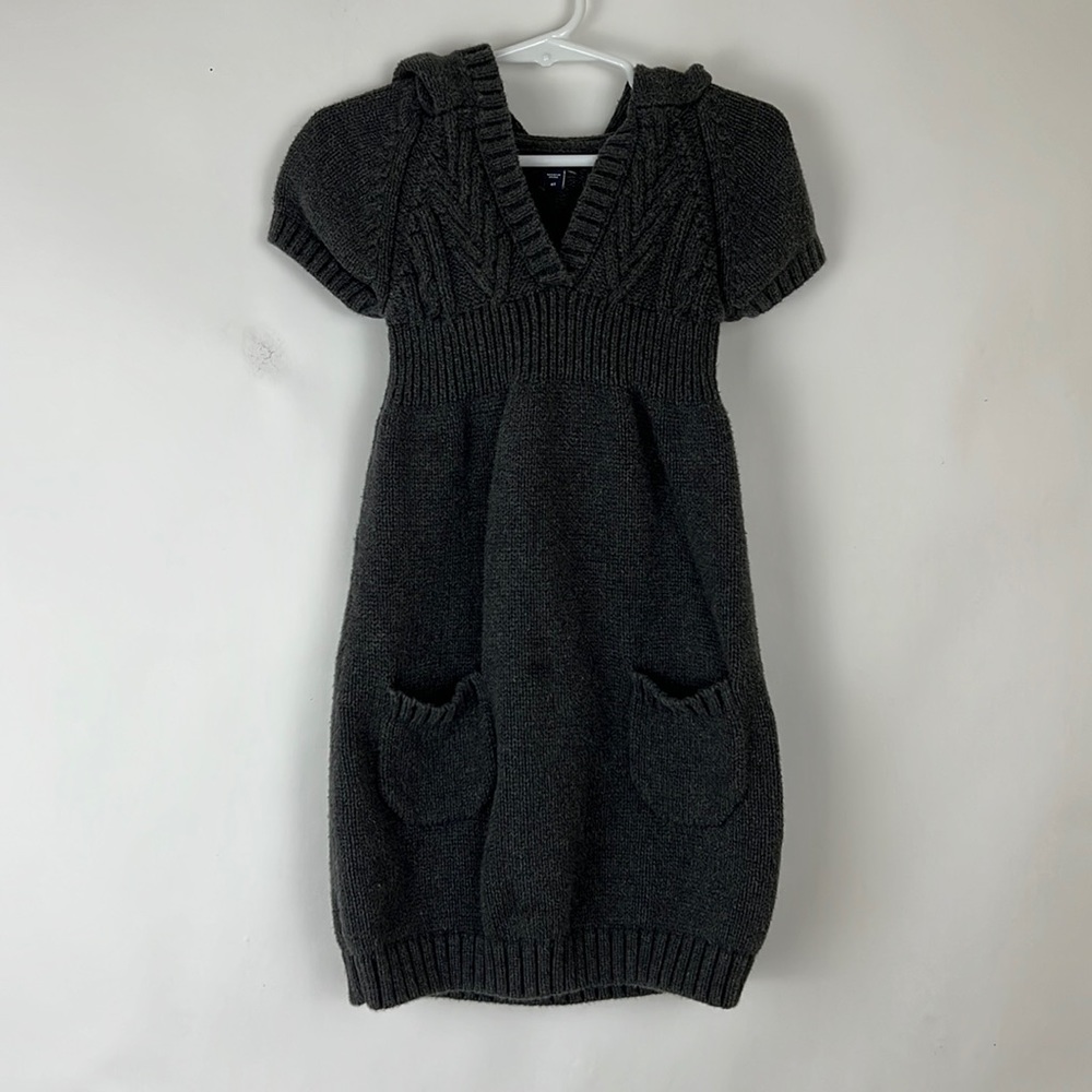 BABY GAP Sweater Dress hoodie shortsleeve in charcoal 4T